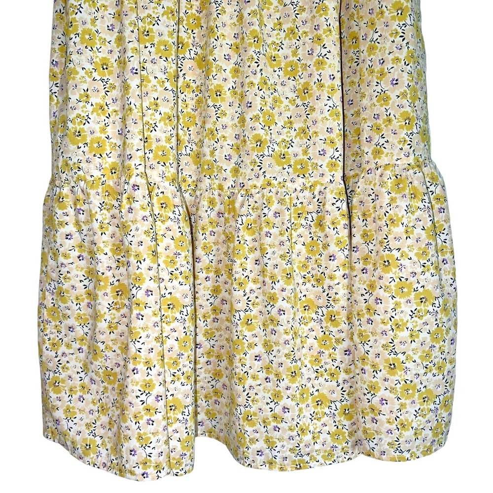 Grunge Retro 90s Cottage Core Feminine Floral Tiered Babydoll‎ Mini Dress Sm - Picture 12 of 16